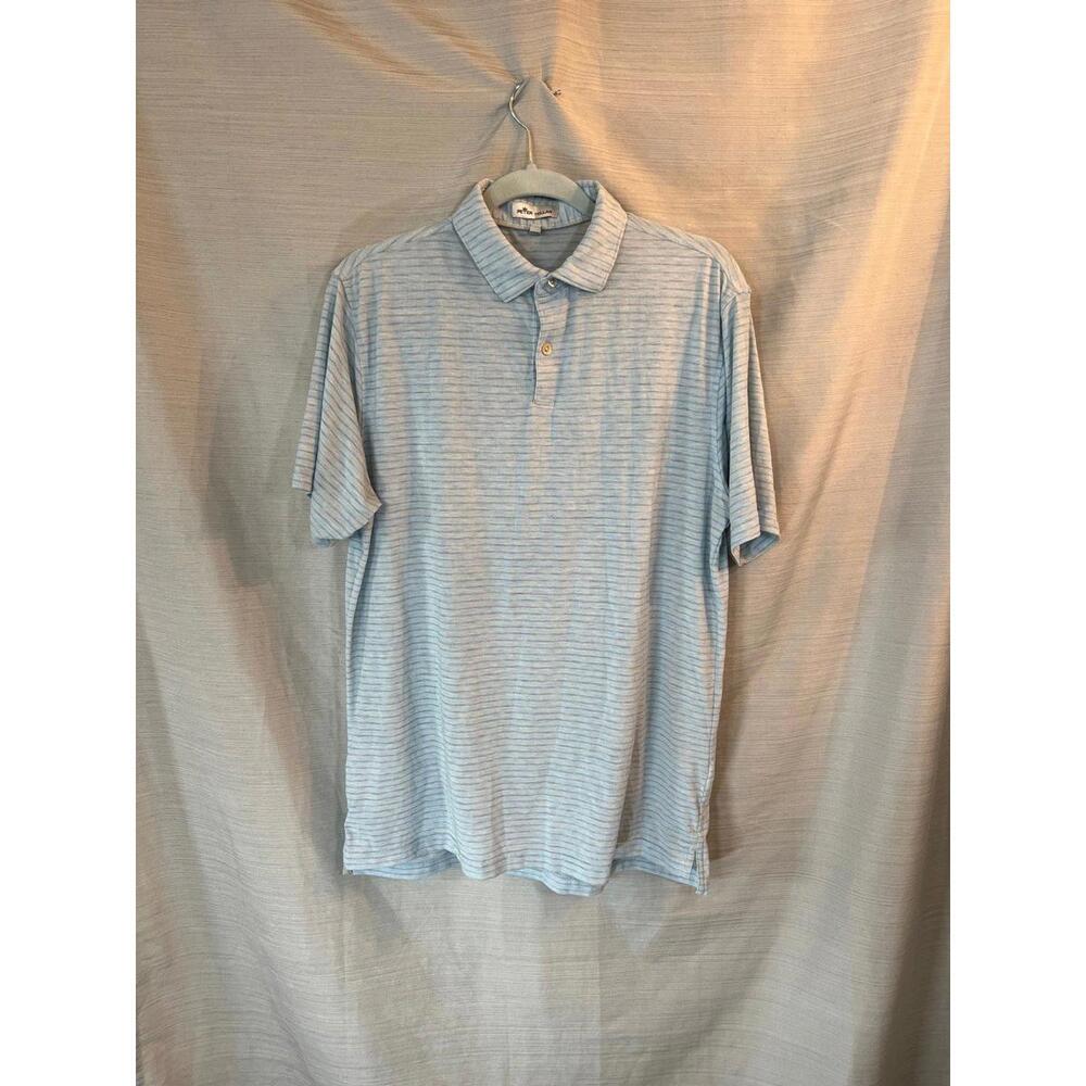 Peter Millar blue/grey polo shirt size medium
